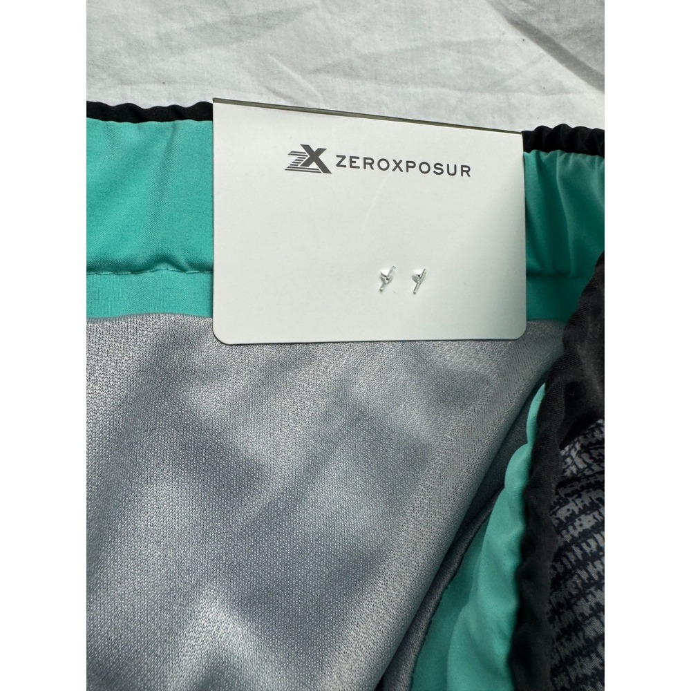 ZEROXPOSUR Mens Swim Trunks Board Shorts XL Grey Icing Recycled Liner Zip Pocket - Picture 4 of 13